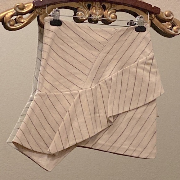 Isabel Marant Kimura Asymmetric Striped Ruffle Mini Skirt Size S - Picture 8 of 12
